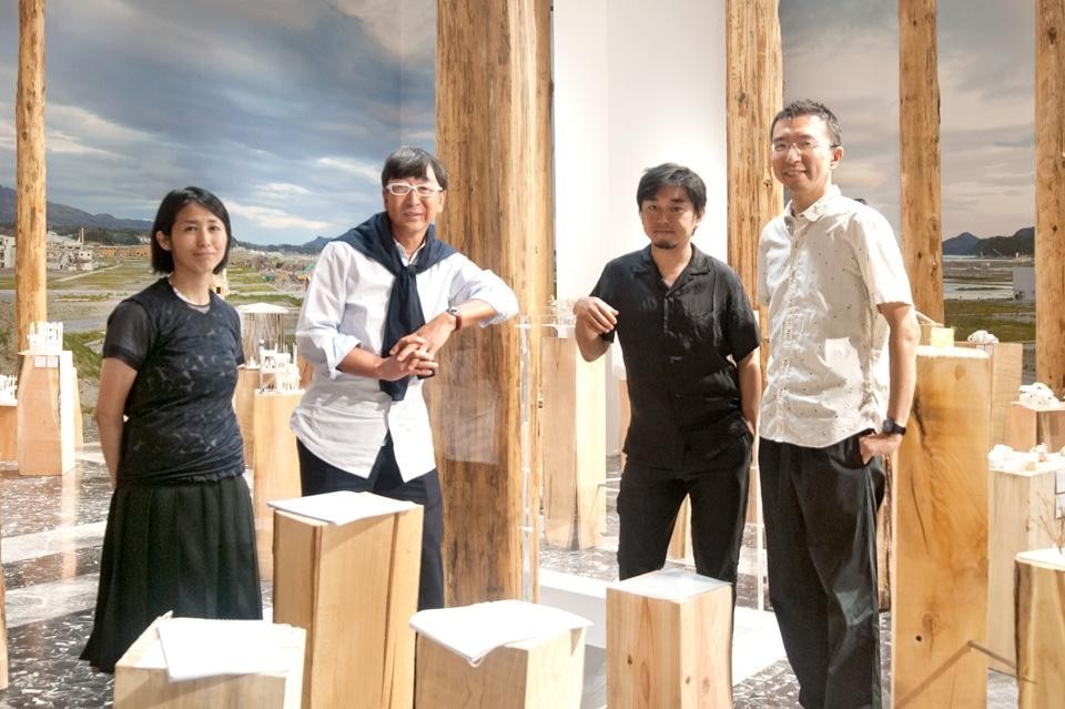 Da sinistra: Kumiko Inui, Toyo Ito, Akihisa Hirata e Sou Fujimoto. Photo María Carmona