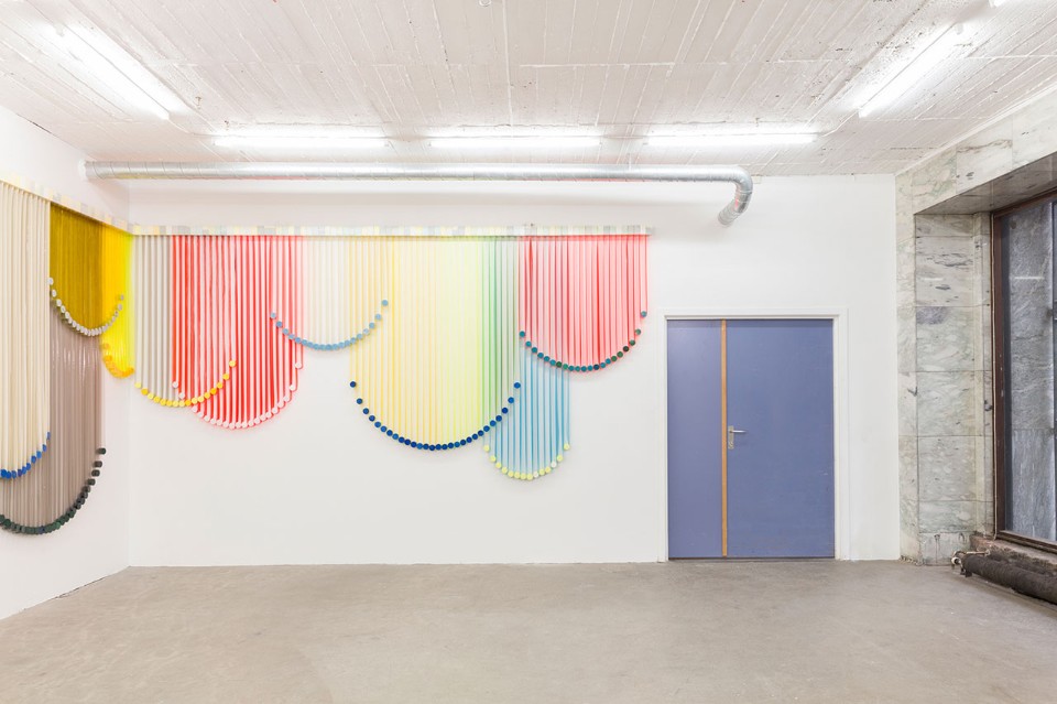 Eva LeWitt's installation at VI, VII gallery, Oslo. Ph. Christian Tunge
