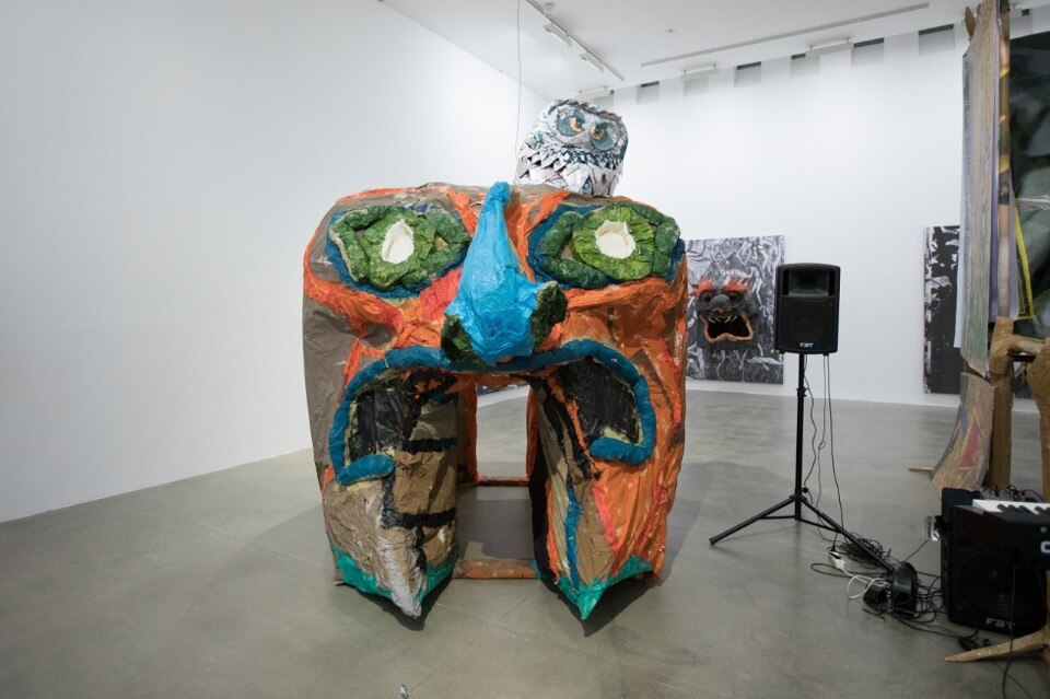 Monster Chetwynd. The Owl with the Laser Eyes, vista dell'Installazione, Fondazione Sandretto Re Rebaudengo, Torino, 2018
