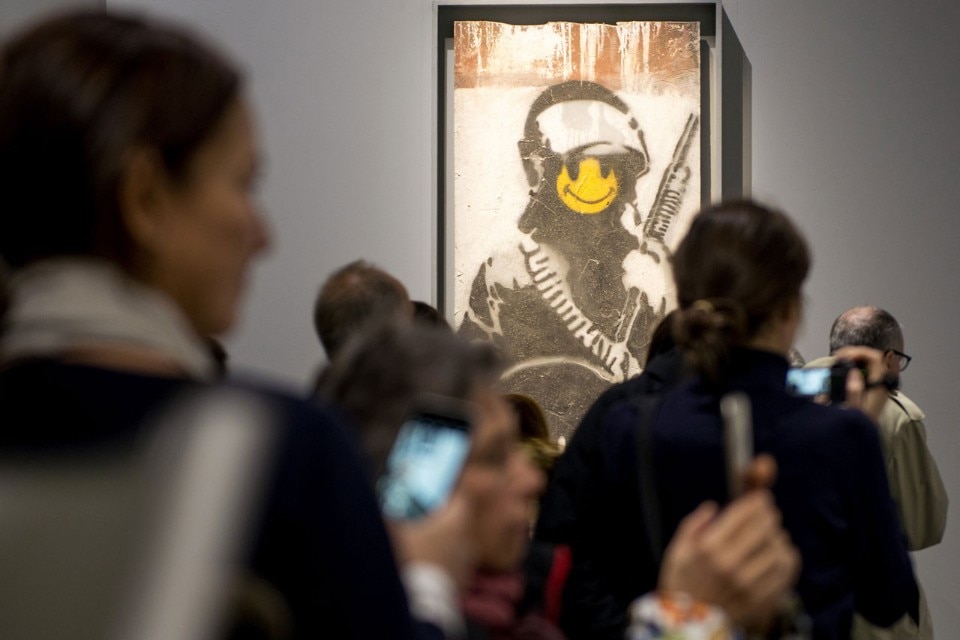 Foto delle opere installate, A visual protest. the art of Banksy