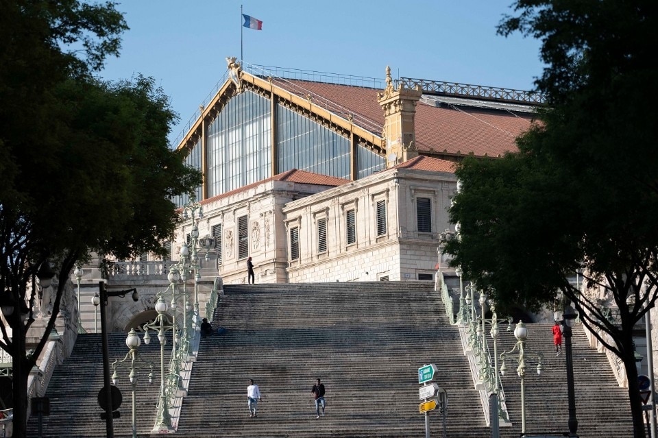 View of stairs of Gare de Marseille Saint-Charles in Marseille, France © VOST / Manifesta