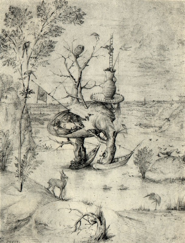 Hieronymus Bosch, The Tree-Man. Penna e inchiostro marrone su carta, circa 1455-1516.