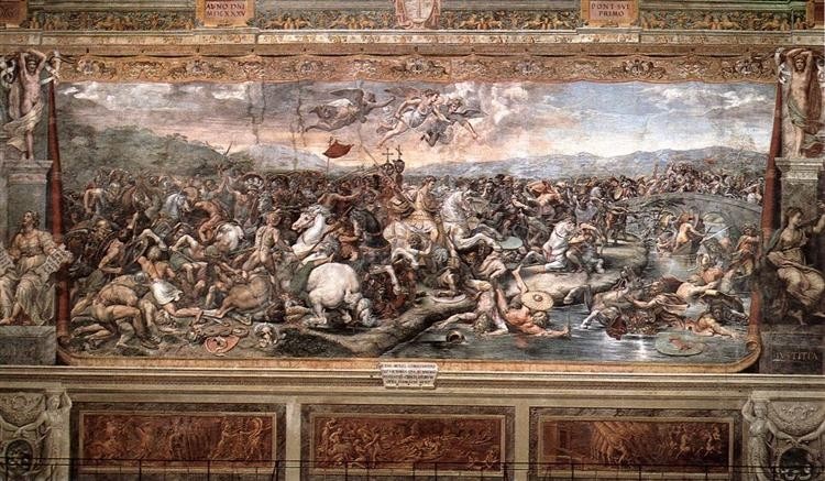 La battaglia di Pons Milvius, Raffaello, Palazzo Apostolico, Vaticano, 1520