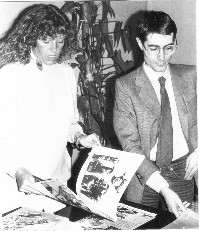 Graziano Origa in compagnia di Caterina Caselli, 1982. Foto via archivio Graziano Origa.