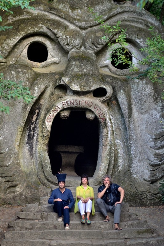 Etrusca 3D e Vittoria de Franchisal al Sacro Bosco di Bomarzo. Foto Giacomo de Franchis