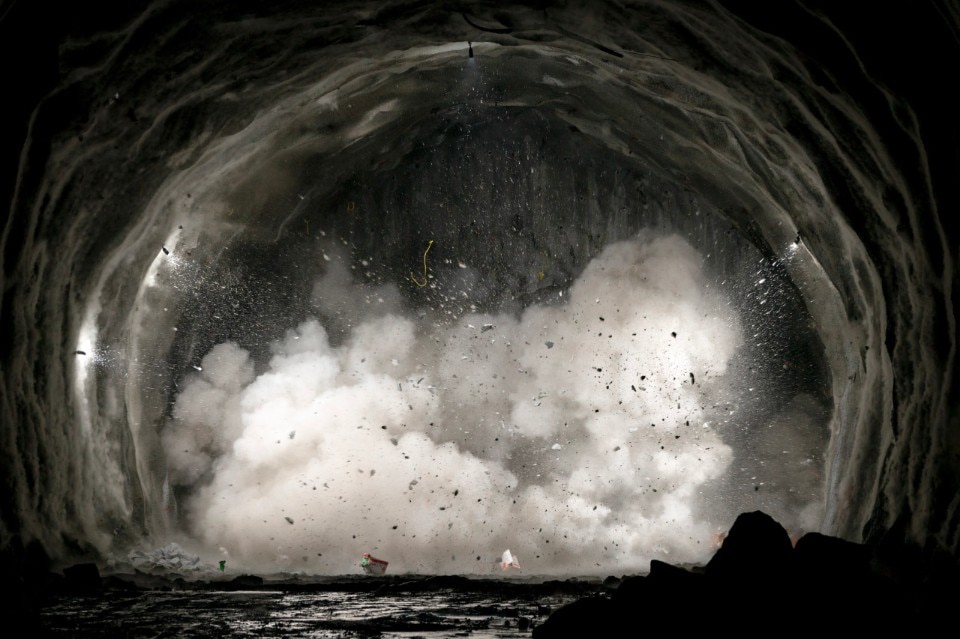 Andrea Botto, Underground Blast #03, Galleria di Base del Brennero, 2020. Courtesy the artist and Ghella
