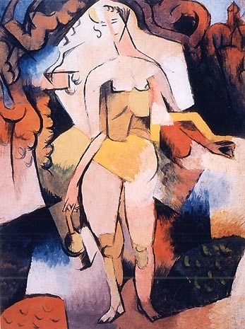 Vladimir Baranov-Rossine, “Donna con brocca”, ante 1920, olio su tela