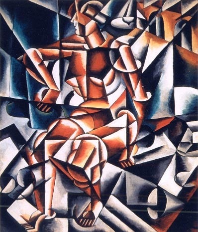 Ljubov’ Popova, “Uomo + Aria + Spazio”, 1913, olio su tela