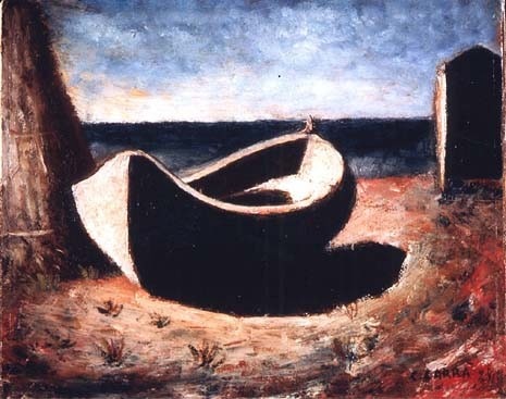 <i>La barca</i>, 1928, olio su tela. Collezione Giovanardi-Museo di Arte Moderna e Contemporanea di Trento e Rovereto