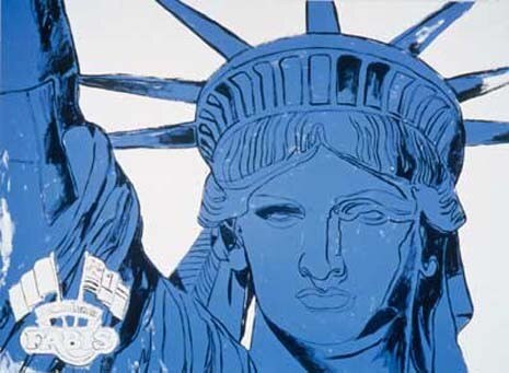 Andy Warhol, <i>Fabi’s Statue of Liberty</i>, 1986. Inchiostro serigrafico, acrilico su tela. Stiftung Sammlung Marx, Hamburger Bahnhof – Museum fur Gegenwart, Berlin. © 2002 Andy Warhol Foundation for the Visual Arts/Artists Rights Society (ARS), New York
