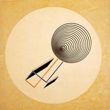 El Lissitzky, <i>Proun 93</i> (Spirale), circa 1923. Staatliche Galerie Moritzburg Halle, Landeskunstmuseum Sachsen-Anhalt, Halle, © VG Bild-Kunst, Bonn 2002
