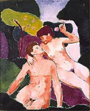 <i>Adam et Eve</i>, 1911, olio su tela. Collezione privata © DR
