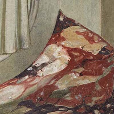 La riscoperta dell’attitudine coloristica di Giotto e la conferma che egli aveva realizzato tutti i finti marmi della decorazione ricorrendo alla tecnica del “marmorino” o “stucco romano”, è stata la scoperta che Giotto nel decorare la Cappella aveva fatto ricorso anche alla tecnica ad olio
