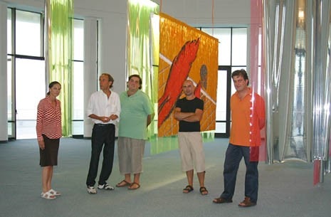 Gli artisti nello spazio interno della Rotonda