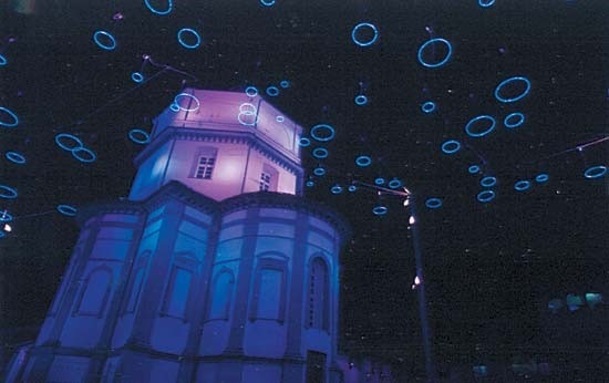 Rebecca Horn, <i>Piccoli spiriti blu</i>, Chiesa Santa Maria del Monte dei Cappuccini
