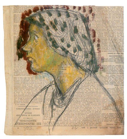 Duncan Grant, <i>Vanessa Bell</i>, c. 1918, carboncino su carta, 31,1 x 45,7 cm, British Museum, Department of Prints and Drawings, London