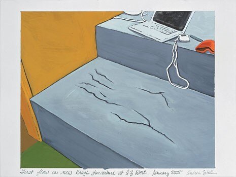Andrea Zittel, First flaw in new Raugh, furniture at A-Z West, January 2005
