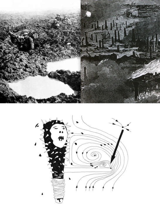 In questa immagine in quelle successive: parte del ricco materiale iconografico raccolto dalla Favaretto su "scomparsi eccellenti" che ha costituito il background per il "cimitero sotterraneo" veneziano. La ricerca è stata ad ampio raggio: dallo scrittore J.D. Salinger al fisico Ettore Majorana, dall’economista Federico Caffè a Antoine de Saint-Exupery o Christopher Johnson McCandless. 