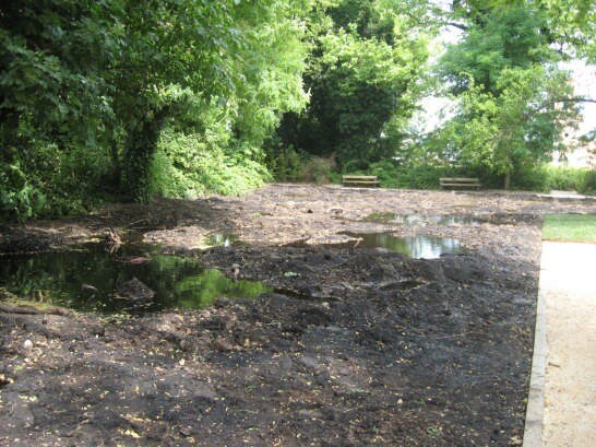 Nelle tre foto qui sopra: la palude di Lara Favaretto alle Corderie dell'Arsenale.