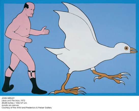John Wesley, Leda and the Man,1972. Courtesy the artist and Fredericks & Freiser Gallery  