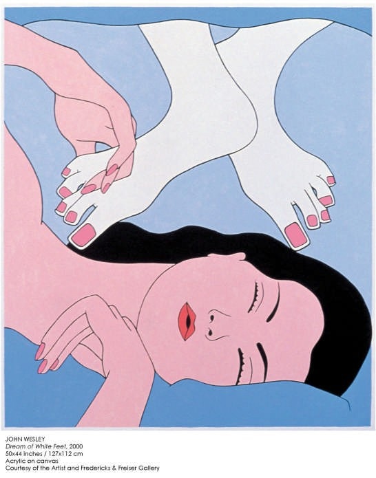 John Wesley, Dream of white feet, 2000. Courtesy the artist and Fredericks & Freiser Gallery
