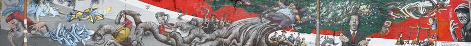 Murales realizzato ad Arcavacata (Rende) di diversi artisti tra cui Made, Jaz, Macs, Caktus & Maria. Photo Mario Marra