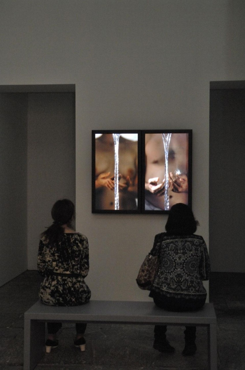 Allestimento della mostra di Bill Viola a Villa Panza di Biumo. Photo Marco Bertoli