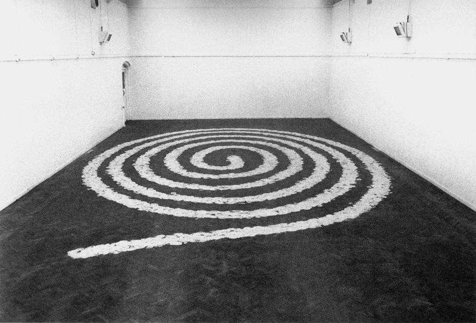 Richard Long, <i>A Line the Length of a Straight Walk from the Bottom to the Top of Silbury Hill</i>, 1970. Courtesy Sperone Westwater, New York. © 2012 Artists Rights Society (ARS), New York / DACS, London