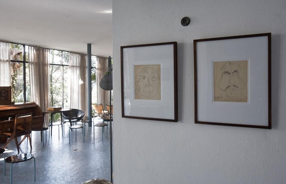 Alexander Calder, due caricature che raffigurano i coniugi Bardi