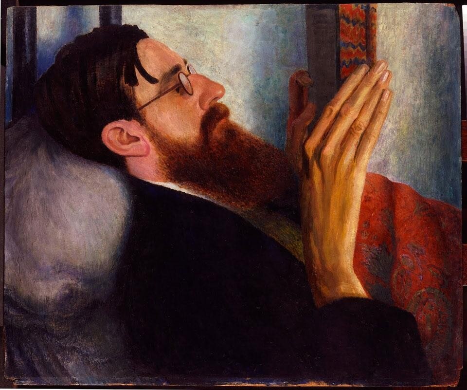 Dora Carrington, <i>Lytton Strachey</i>, 1916. National Portrait Gallery, London