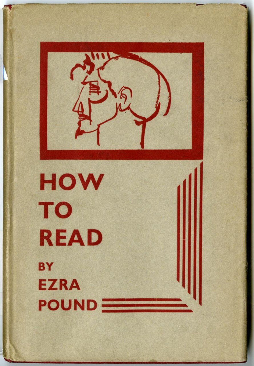 Ezra Pound, <i>How to Read</i>, Desmond Harmsworth, London 1931. Copertina illustrata da Henri Gaudier-Brzeska.  
Mart, Archivio del ’900, Biblioteca, Deposito Paolo Della Grazia
