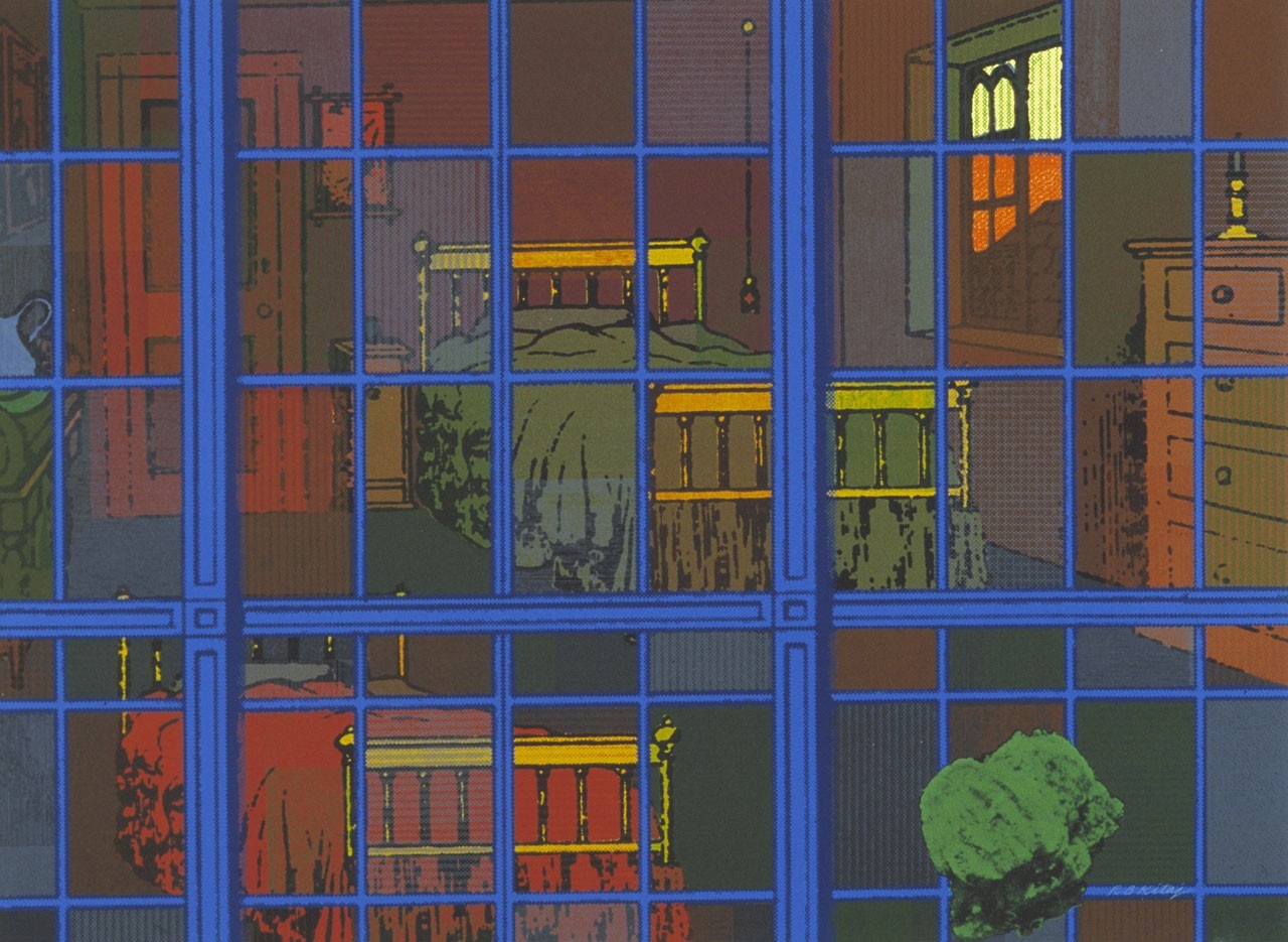 R.B. Kitaj, <i>Bedroom 1971</i>, Screenprint on paper, 689 x 943 mm. © The estate of R. B. Kitaj. Image courtesy Tate.