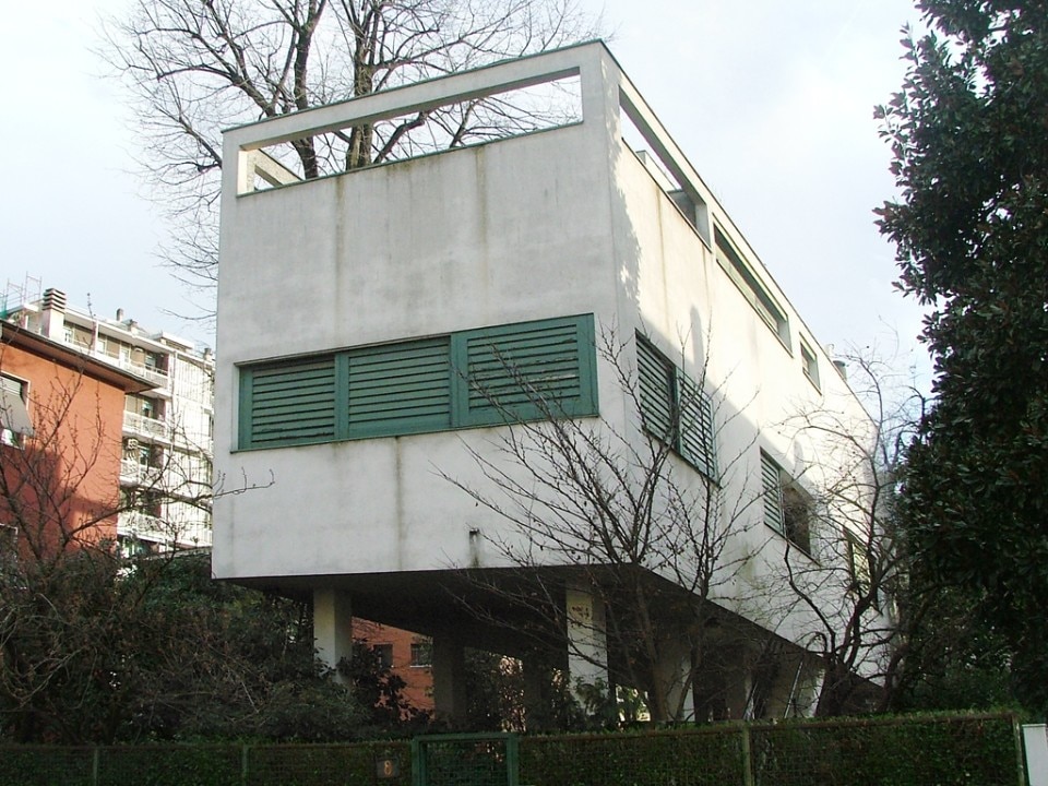 Figini House in the Villaggio dei Giornalisti