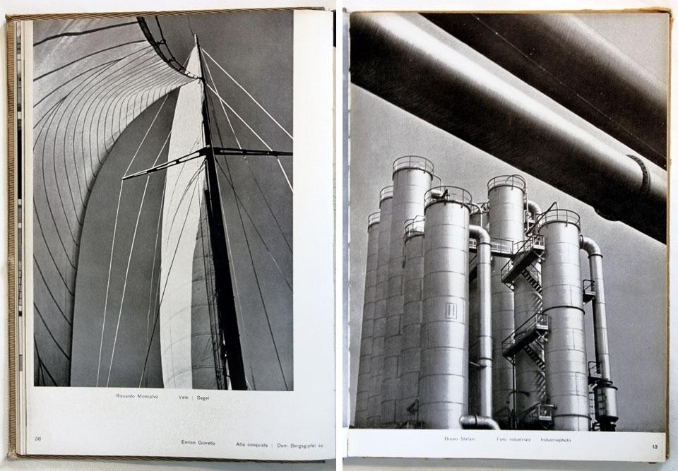 Annuario Domus 1943, <i>Fotografia. Prima rassegna dell’attività fotografica italiana</i>. Sinistra: fotografia di Riccardo Moncalvo. Destra: fotografia di Bruno Stefani 