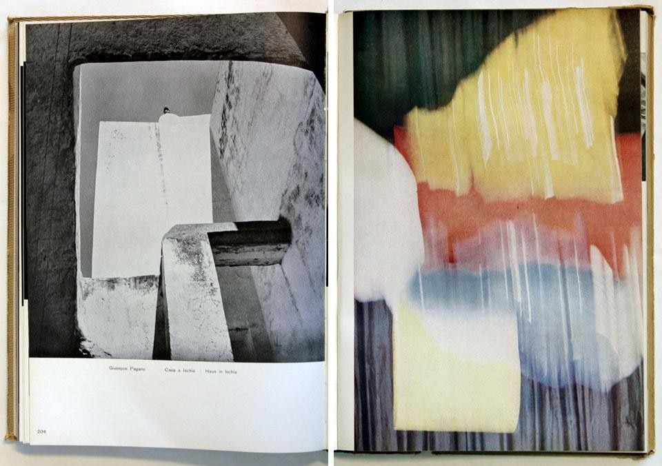 Annuario Domus 1943, <i>Fotografia. Prima rassegna dell’attività fotografica italiana</i>. Sinistra: fotografia di Giuseppe Pagano. Destra: fotografia di Bruno Munari