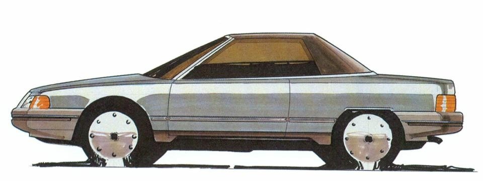 <em>Cadillac Allanté</em>. Figurino di versione non realizzata, 1982