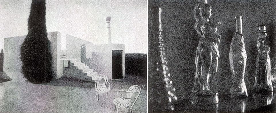 A sinistra: Le Corbusier. <em>Domus</em> 193 / gennaio 1944</em>. Vista pagine interne