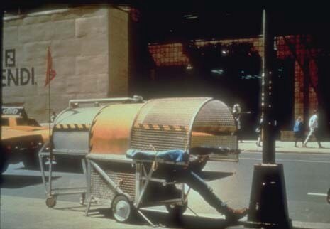 Krysztof Wodiczko, <i>Homeless Vehicle in NY</i>, 1988/9 
