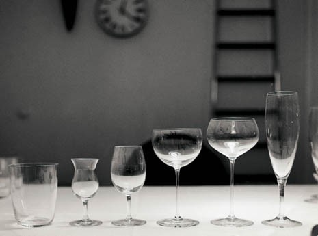 I bicchieri esposti alla mostra “La casa abitata” (Firenze, 1965), poi ridisegnati per Alessi nel 2001
