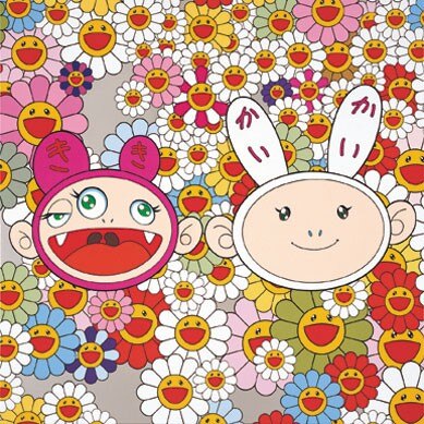 Takashi Murakami, <i>Kaikai Kiki News</i>, 2002, acrilico su tela montata su cartone
