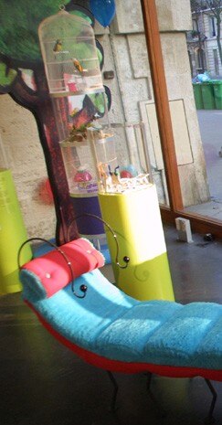 Uno dei progetti presentati nella mostra “Mobi Découverte”: 48 prototipi nati da un lavoro di gruppo tra i bambini delle scuole, designer e aziende