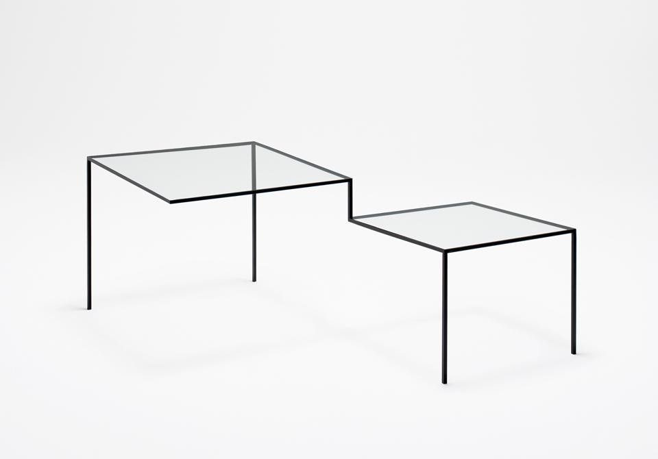 Nendo, tavolini della collezione thin black lines, 2011