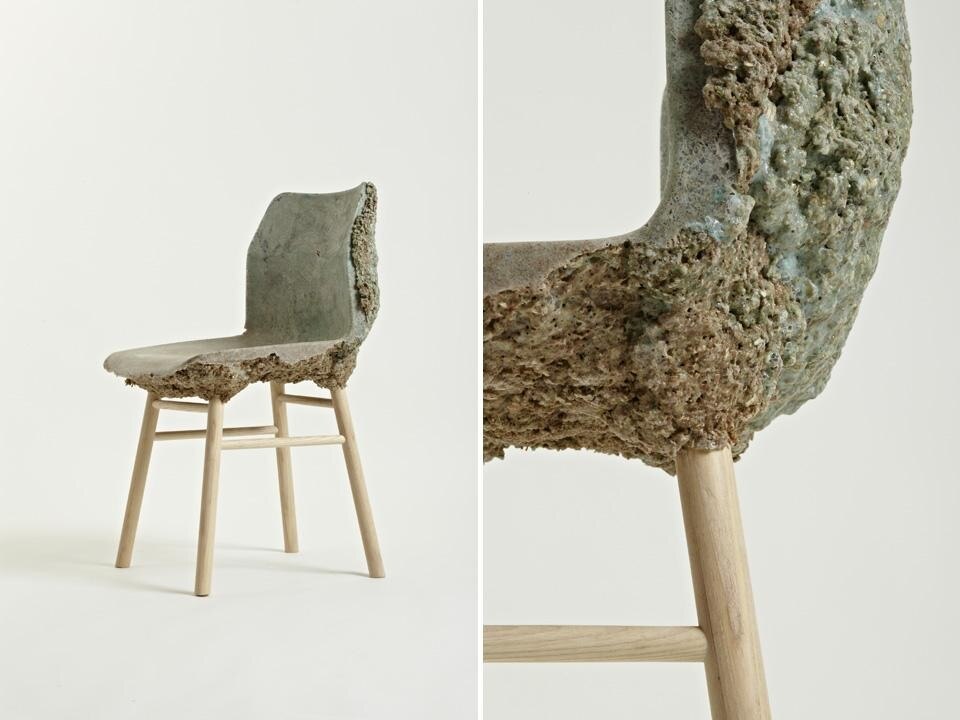 "Out of the Woods", mostra dei progetti sviluppati dall'American Hardwood Export Council (AHEC) con il
Royal College of Art. Nella foto la sedia di James Shaw &  Marjen Van Aubel Well Proven. Photo Petr Krejci