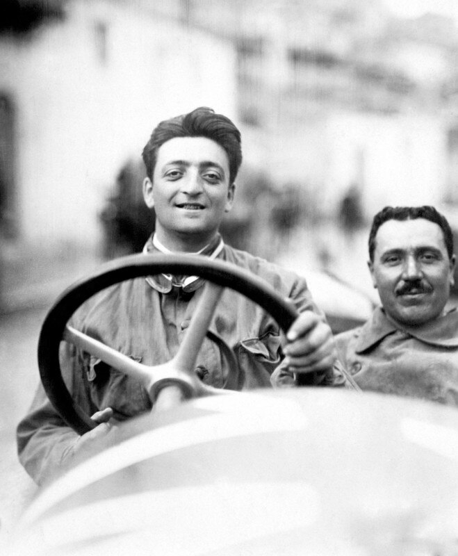 Enzo Ferrari alla Targa Florio nel 1920. L'auto è una Alfa Romeo 40-60 HP Racing Type