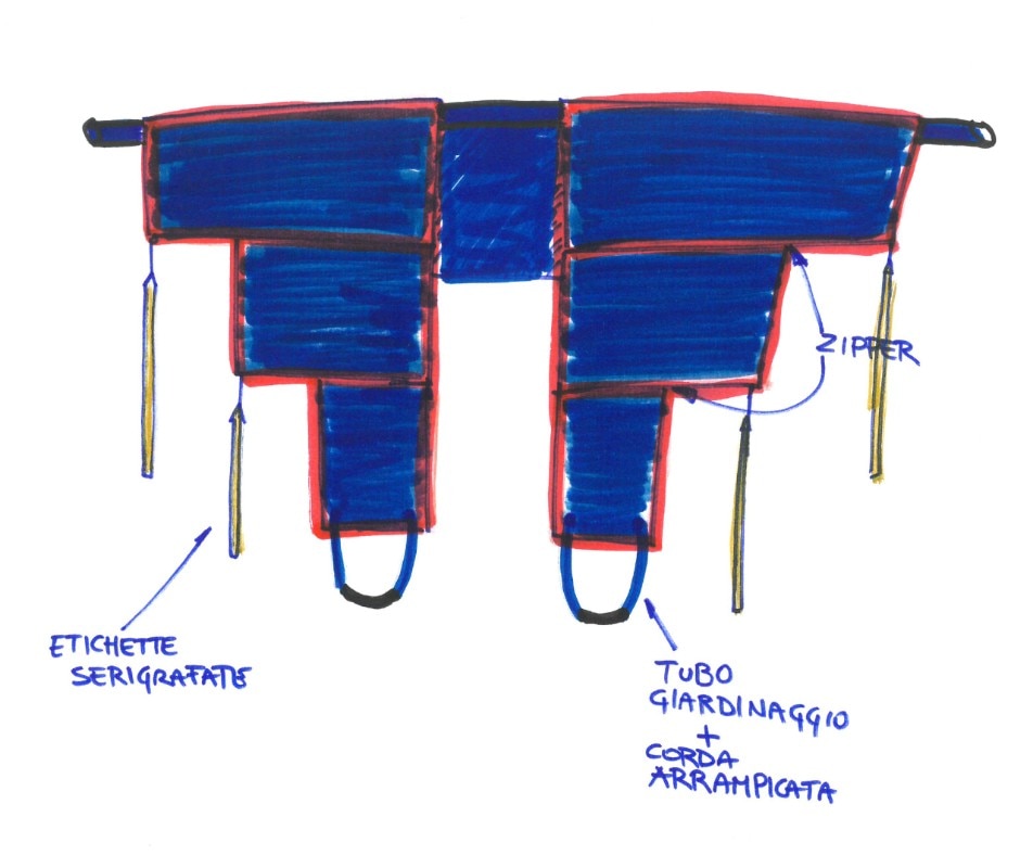 Disegno per If I Had Wings di Zaven per la mostra Knit! by Kvadrat