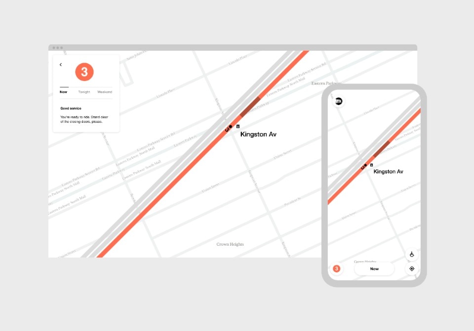 MTA Live Subway Map, Work & Co. Courtesy of Work & Co