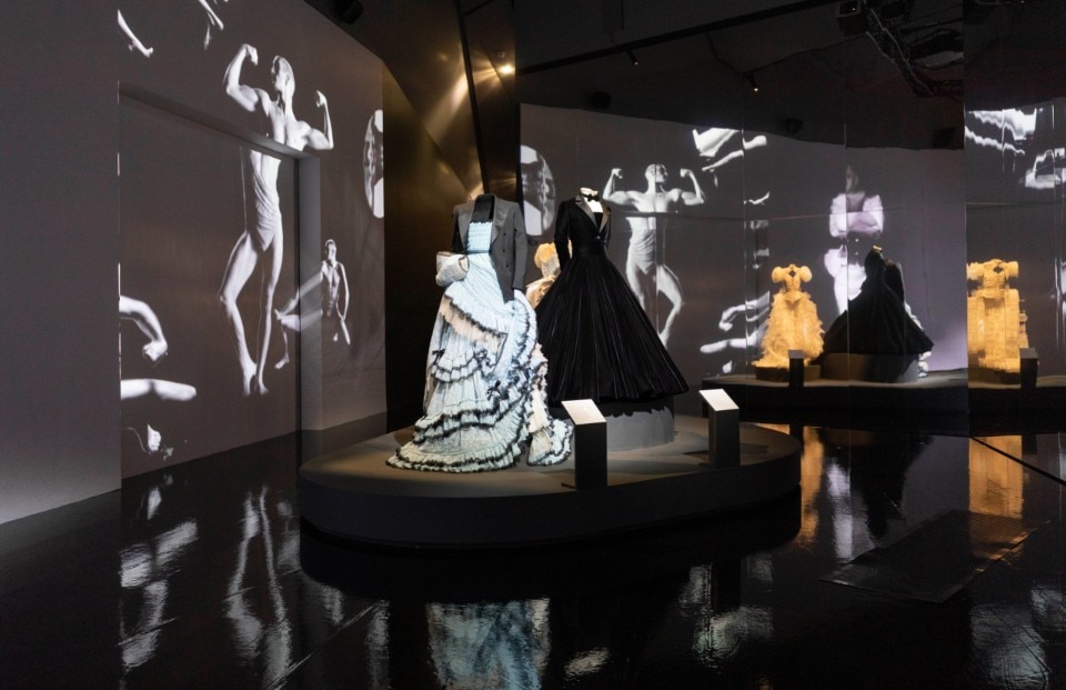 Installation view, finale of Fashioning Masculinities at V&A (c) Victoria and Albert Museum, London