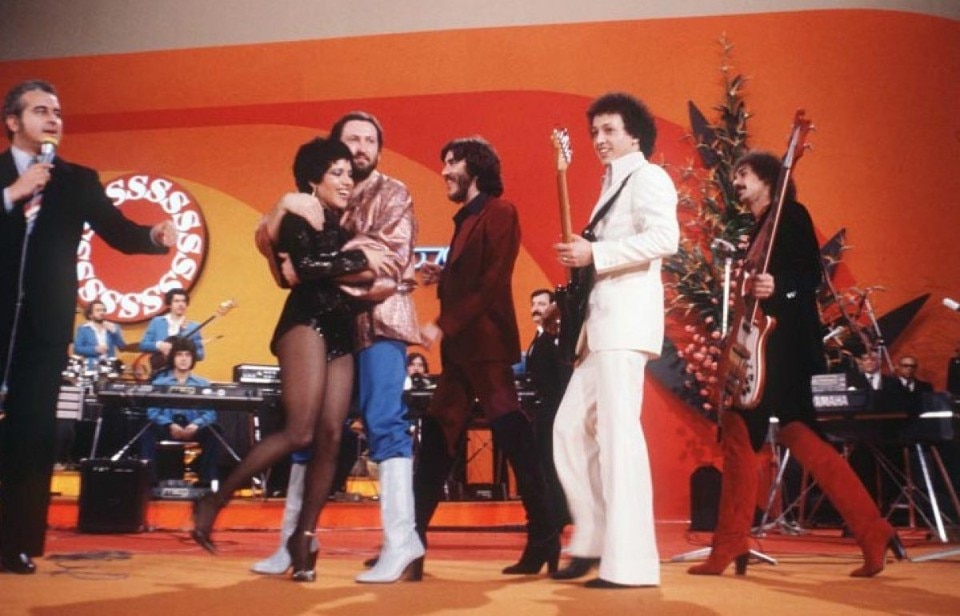 Matia Bazar, Sanremo 1978. Archivio Ragazzi di Strada. Matia Bazar, Sanremo 1978. Archivio Ragazzi di Strada.