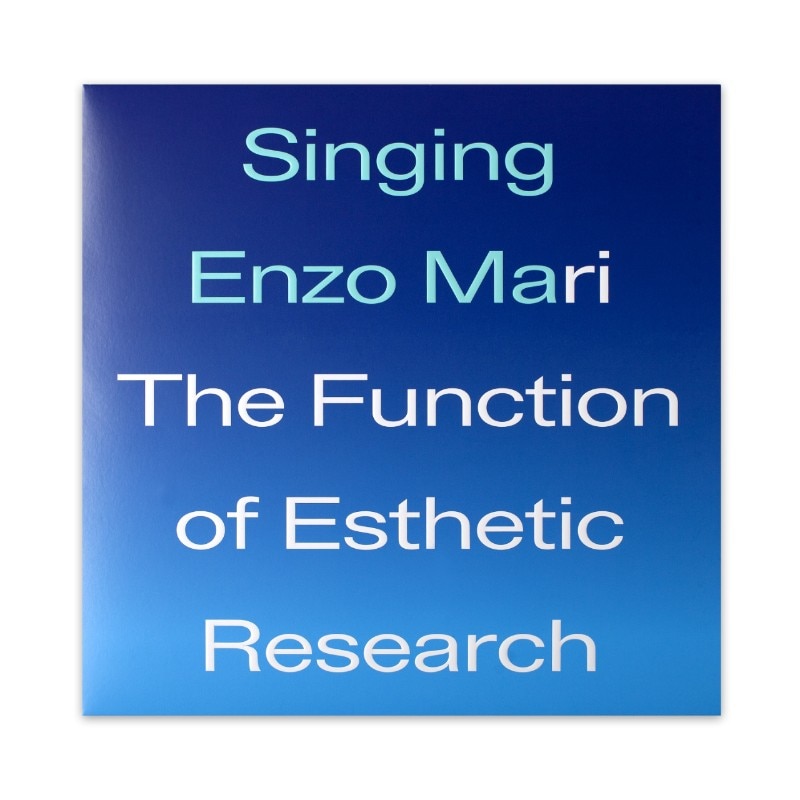 L'artwork di "Singing Enzo Mari: The Function of Esthetic Research" a cura di Lorenzo Mason Studio. Foto su gentile concessione di Lorenzo Mason Studio.