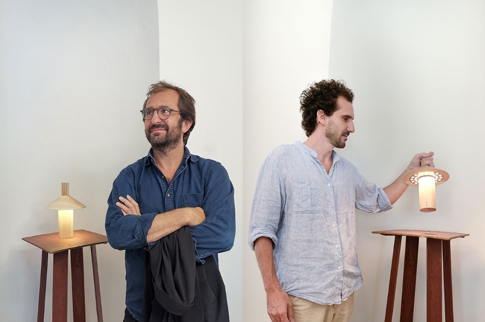 From left, Alessandro Sarfatti (founder of Astep) and Francesco Faccin (designer)